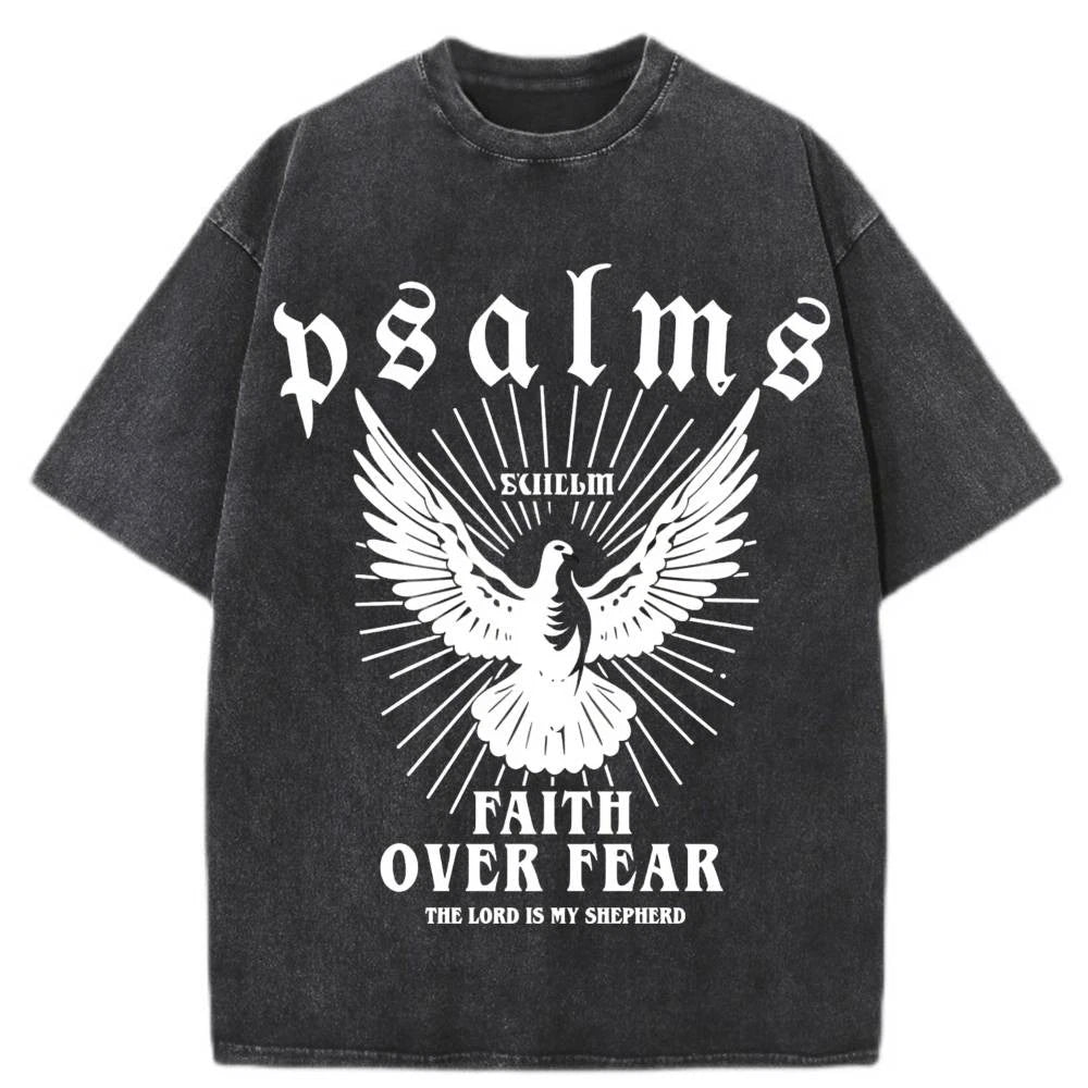 100% Cotton Oversized T-Shirt, Psalms Dove Vintage Streetwear Unisex Tee