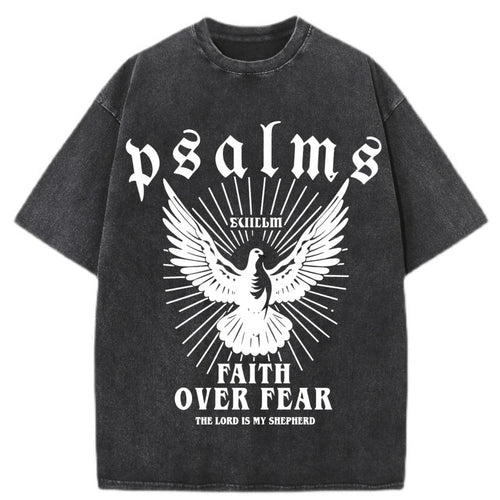100% Cotton Oversized T-Shirt, Psalms Dove Vintage Streetwear Unisex Tee