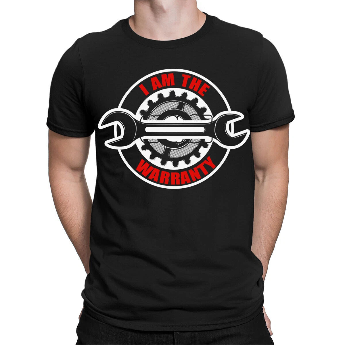 I Am The Warranty Funny Auto Garage Machanic Joke Mens T-Shirts Tee Top #TA-89