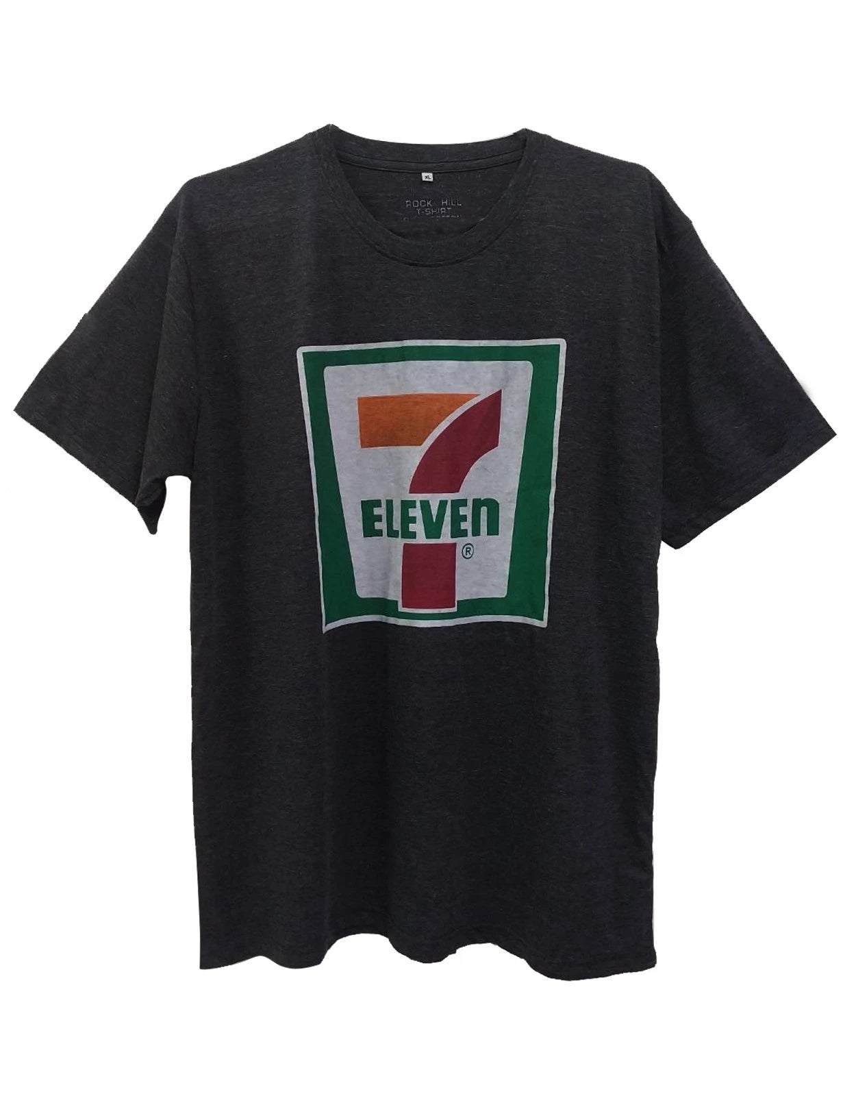 7-11 7-Eleven T-Shirt  Casual Retro Streetwear Dark gray Size XL 100% Cotton