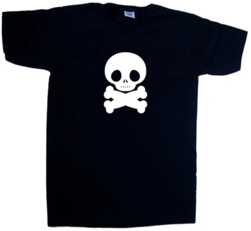 Fat Skull And Crossbones V-Neck T-Shirt