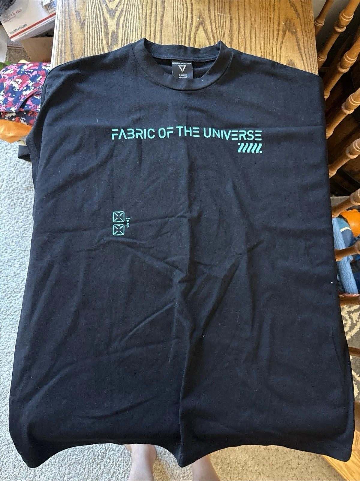 Fabric Of The Universe Tank Mens XL Black Cotton Graphic Print Everyday Wear
