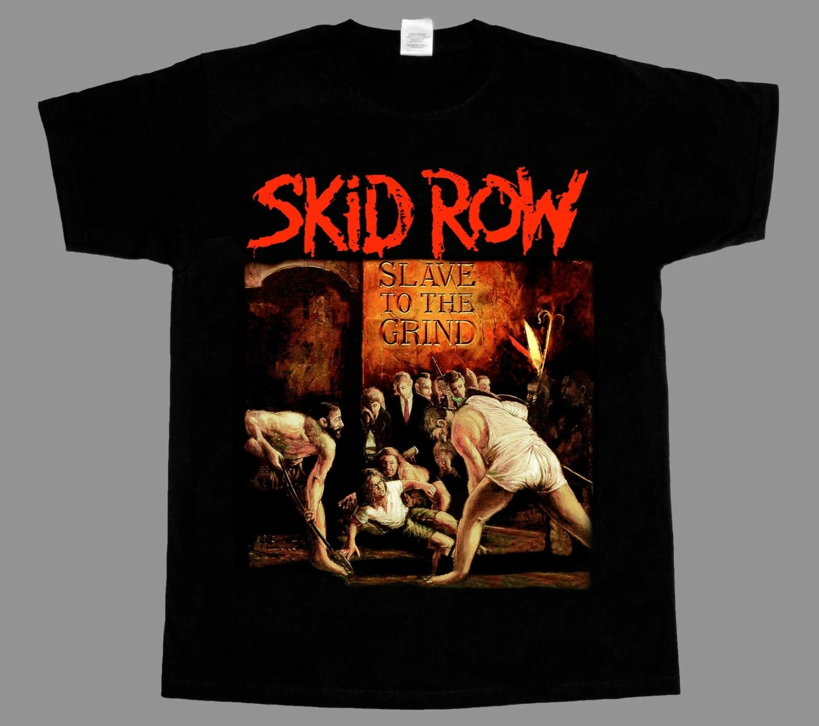 SKID ROW SLAVE TO THE GRIND '91 short long sleeve BLACK T-SHIRT 3 4 5XL