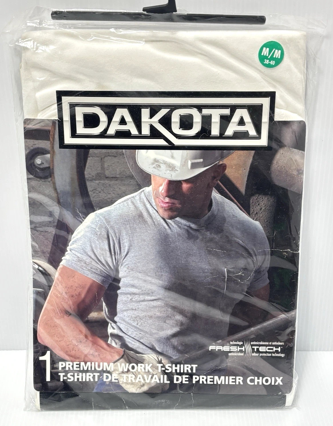 Dakota Premium Work T-Shirt Mens Medium Grey FreshTech Odor Control Heavy Duty