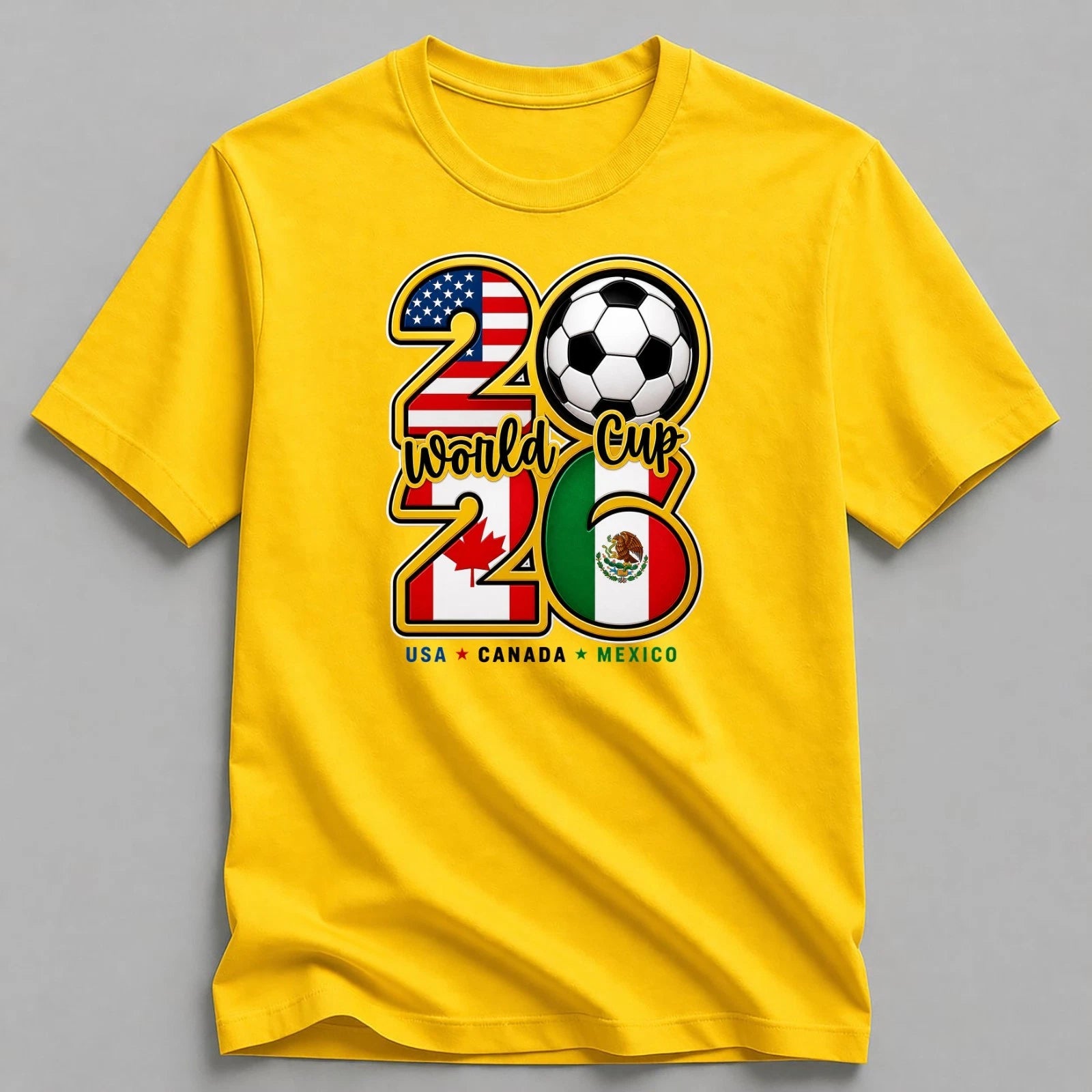 Fifa World Cup 2026 T-Shirt Soccer Graphic Tee USA Football Fan, World 2026