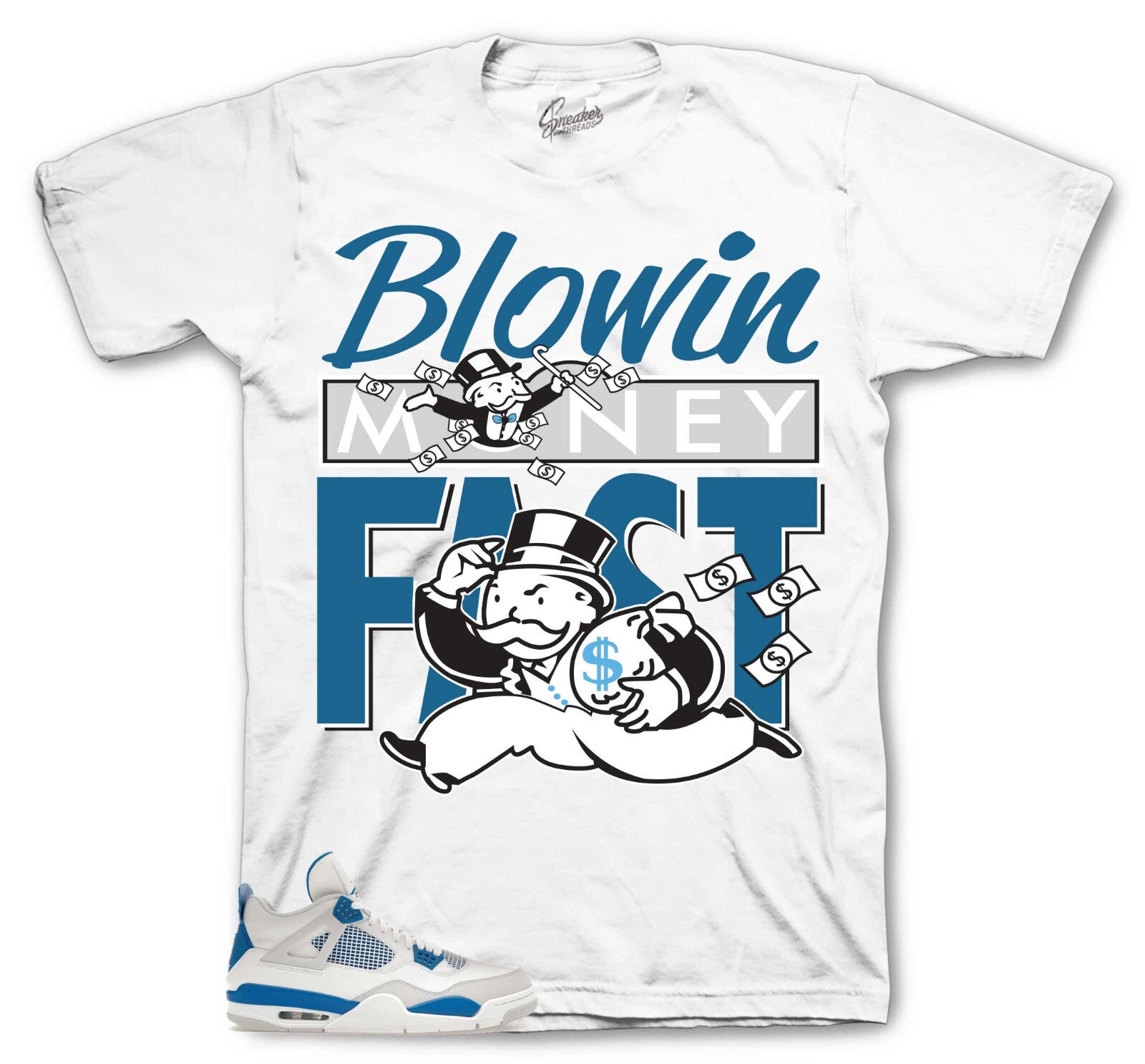 Shirts To Match Jordan 4 Industrial Blue - BMF Sneaker Tees