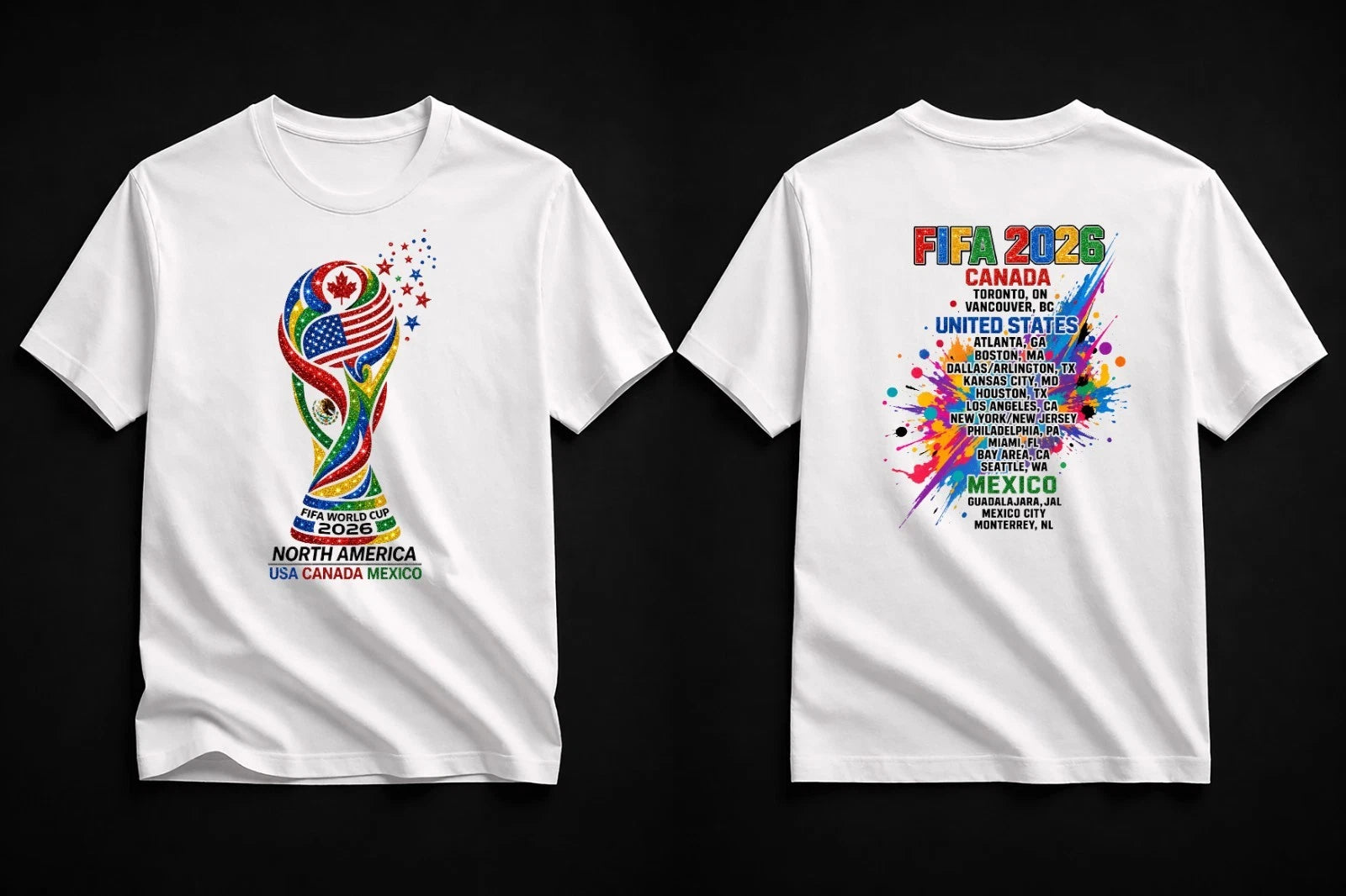 Fifa World Cup 2026 T-Shirt Soccer Graphic Tee USA Football Fan, World cup 2026