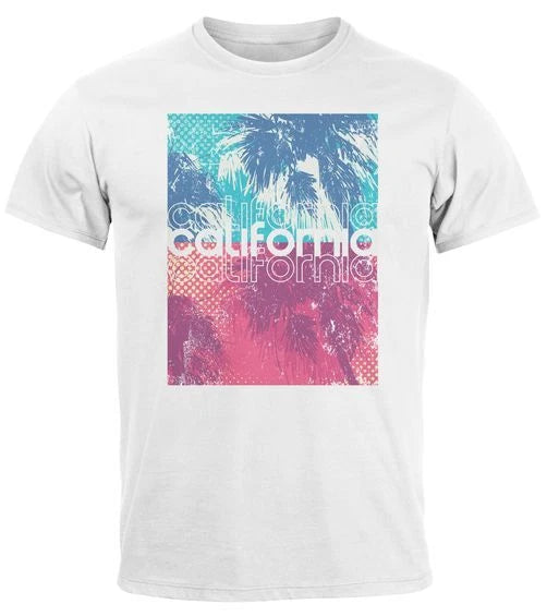 Men's T-Shirt Top California Palm Trees Summer Photo Print Print Abstract