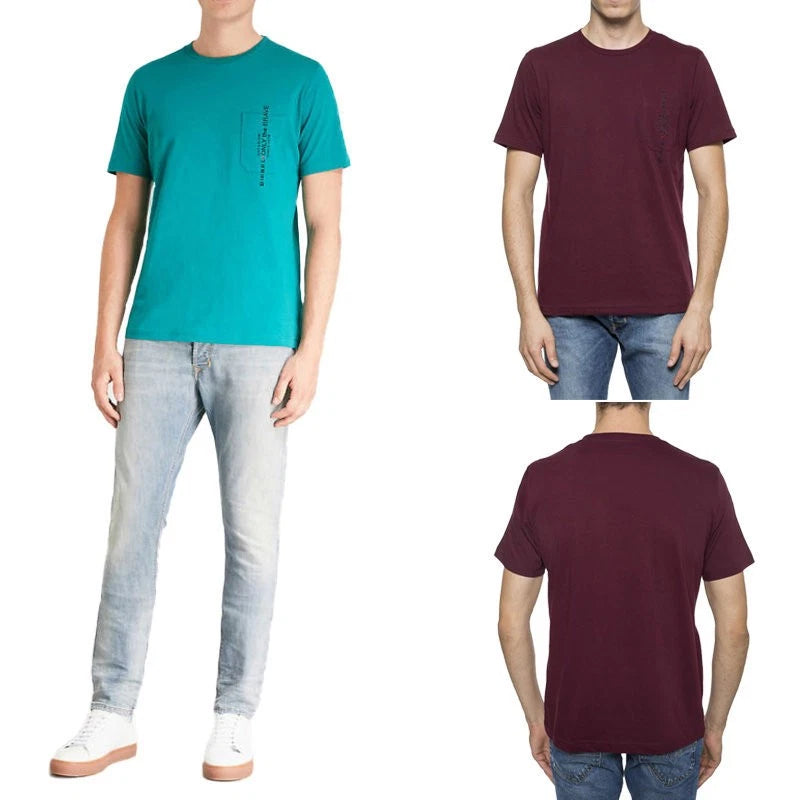 DIESEL T JUST POCKET Mens T Shirts Crew Neck Loose Fit Short Sleeve Casual Tee