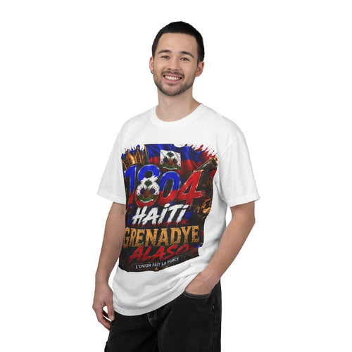 1804 Haiti Grenadye Alaso T-shirt | Haitian Flag Soccer Design