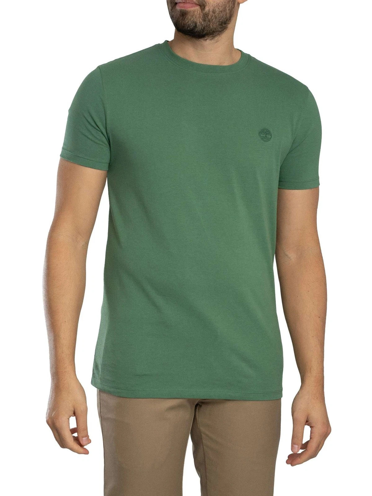 Timberland Men's Slim Fit Embroidered Logo T-Shirt, Green