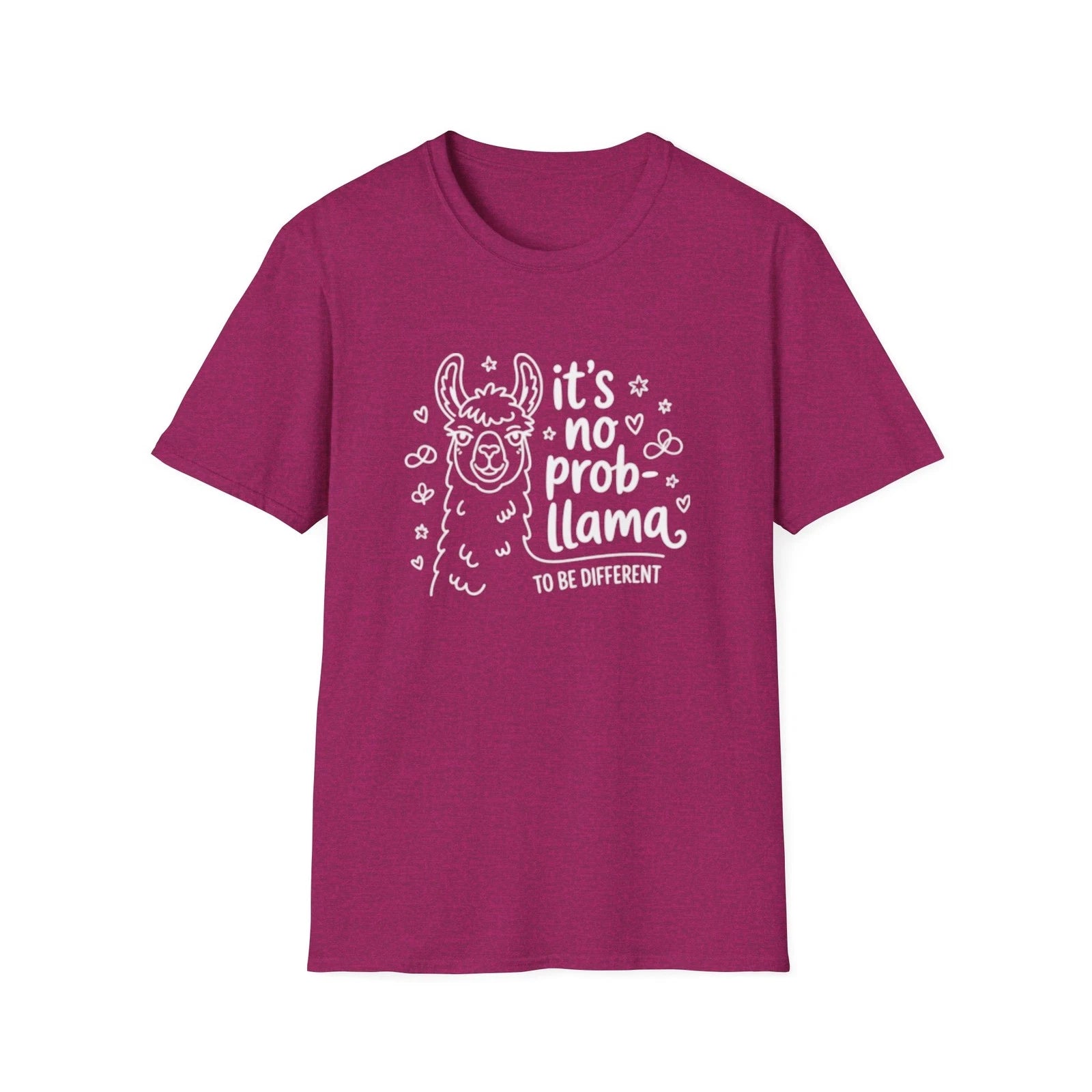 -No Prob-llama Autism T-Shirt | Plain Crewneck Tee