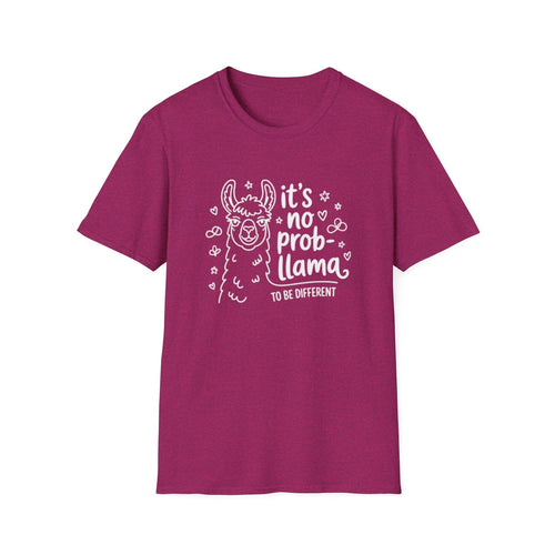 -No Prob-llama Autism T-Shirt | Plain Crewneck Tee
