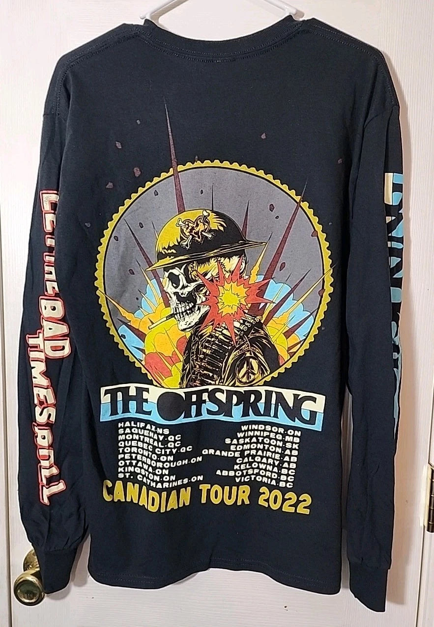 2022 The Offspring "Let The Bad Times Roll" Canadian Tour Long Sleeve Shirt Med