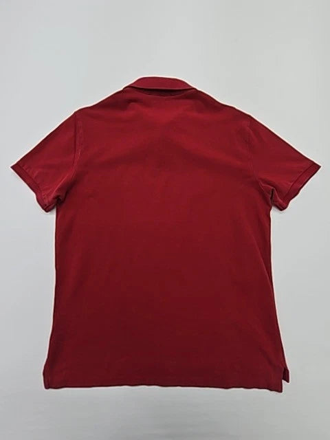 Polo Ralph Lauren Polo Shirt Mens Red Slim Fit Size M Logo Pique