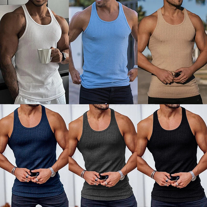 Men Gym Tank Top Vest Bodybuilding Muscle Breathable Fitness Sleeveless T shirts