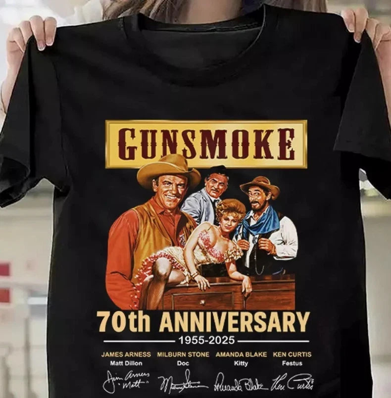 NEW Gunsmoke 70th Anniversary 1955-2025 Signatures Unisex Shirt
