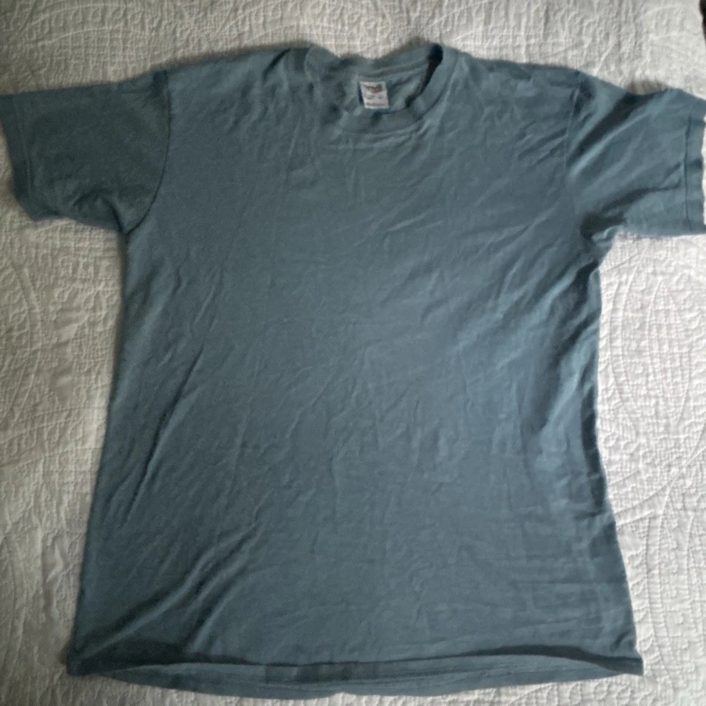 Blue Basic Cotton T-Shirt