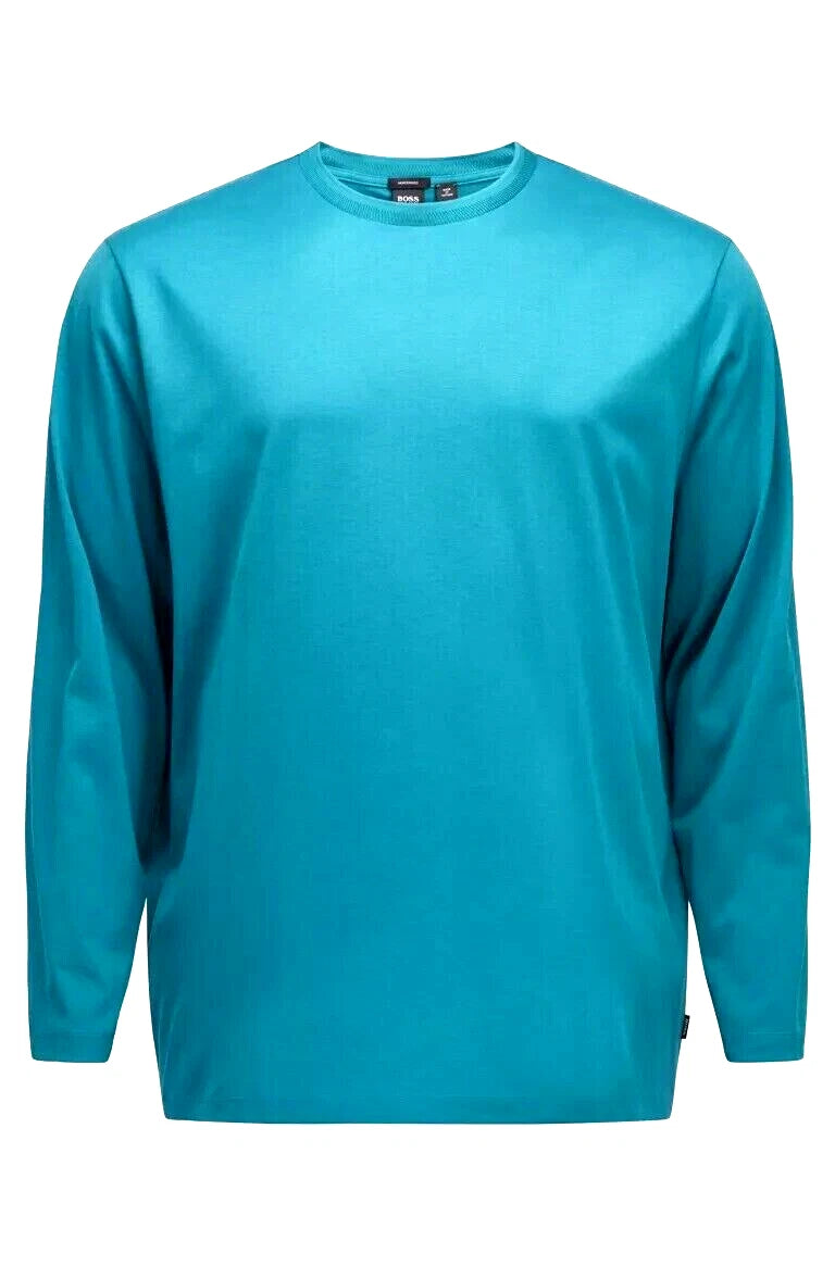 Hugo BOSS Teal Green Long Sleeve Slim Fit Tshirt Size NEW  Cotton, XXL Tee shirt