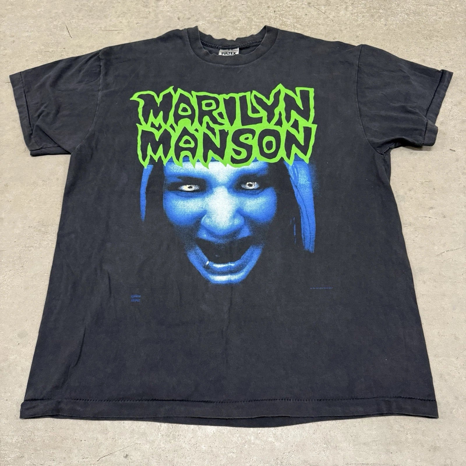 Vintage Marilyn Manson Band T Shirt “This Is Your World” Faded X Large REPRINT