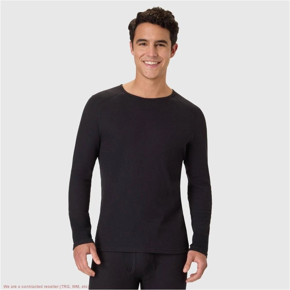 Hanes Men's Thermal Long Sleeve Waffle Knit Shirt - Black XL *SEE DEAL!!!*