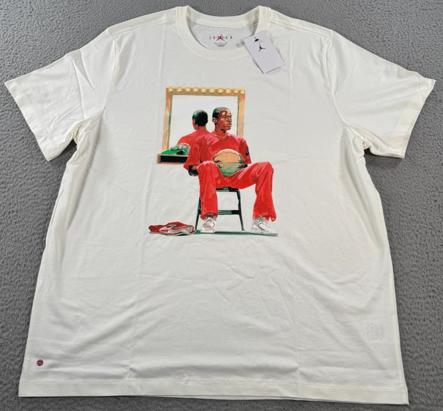 Air Jordan Artist Series By Jacob Rochester Shirt Men's 2XL White Graphic Tee