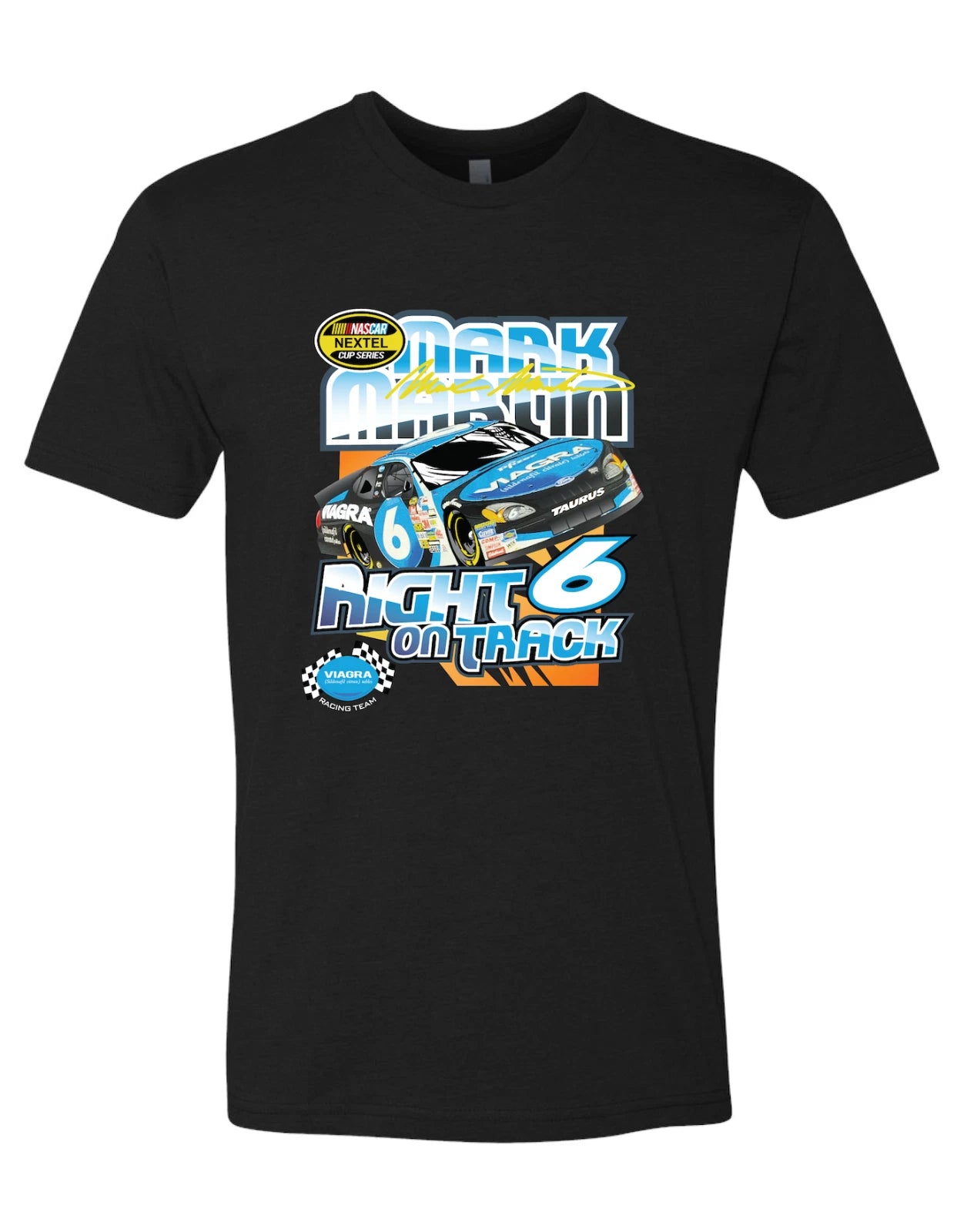 Mark Martin Nascar Vintage Premium T-Shirt Black S-4X