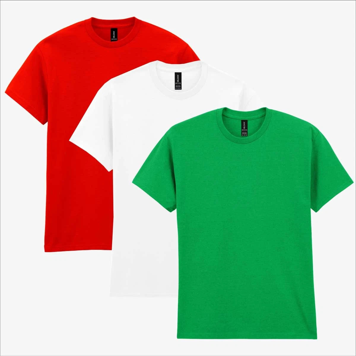 Gildan Heavy Cotton T-Shirt 3 Pack | Mens Holiday Event Plain Colours