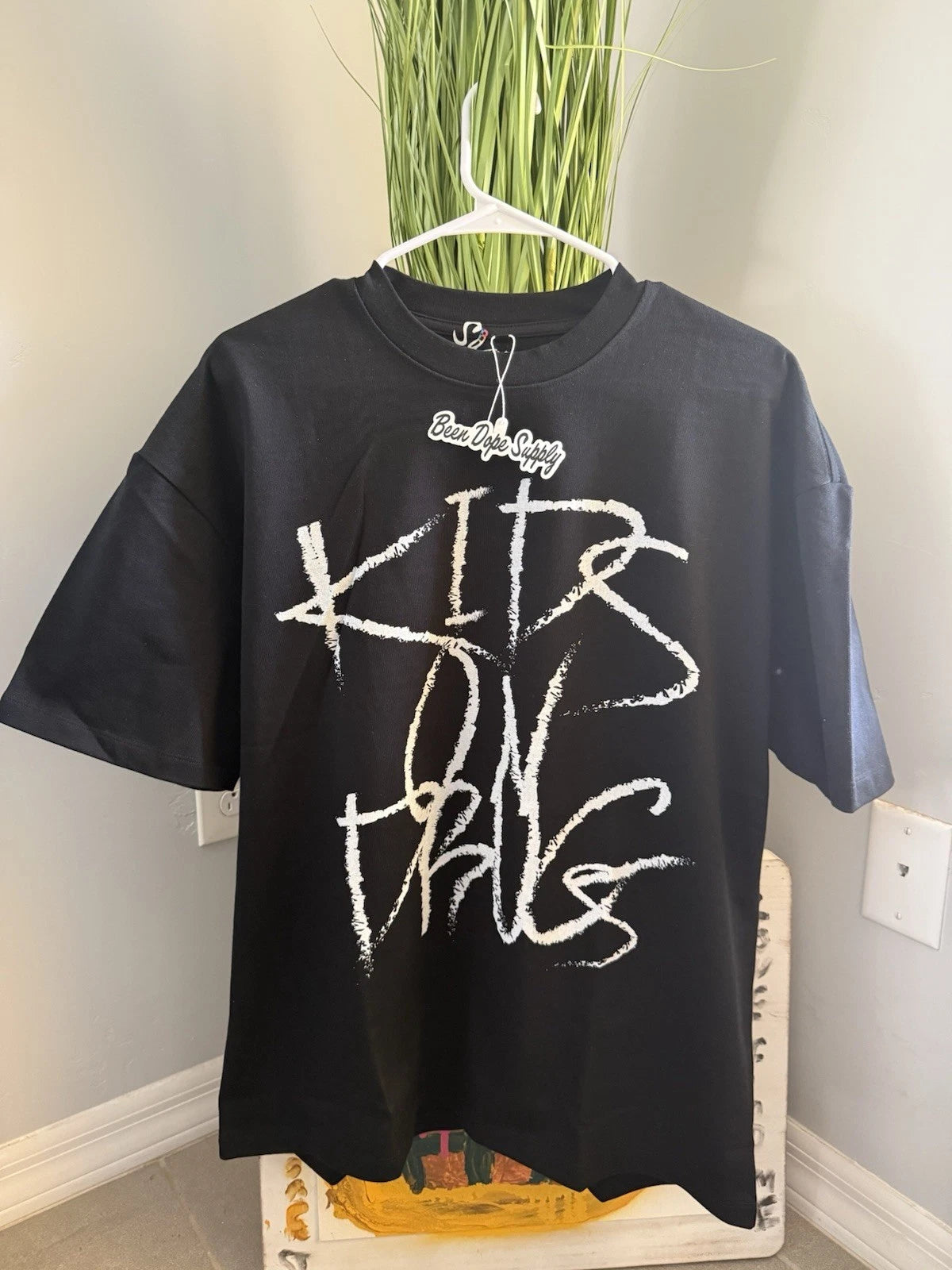 Men’s Heavyweight Black T-Shirt 305 GSM Earth Tone KOD Medium Been Dope Supply