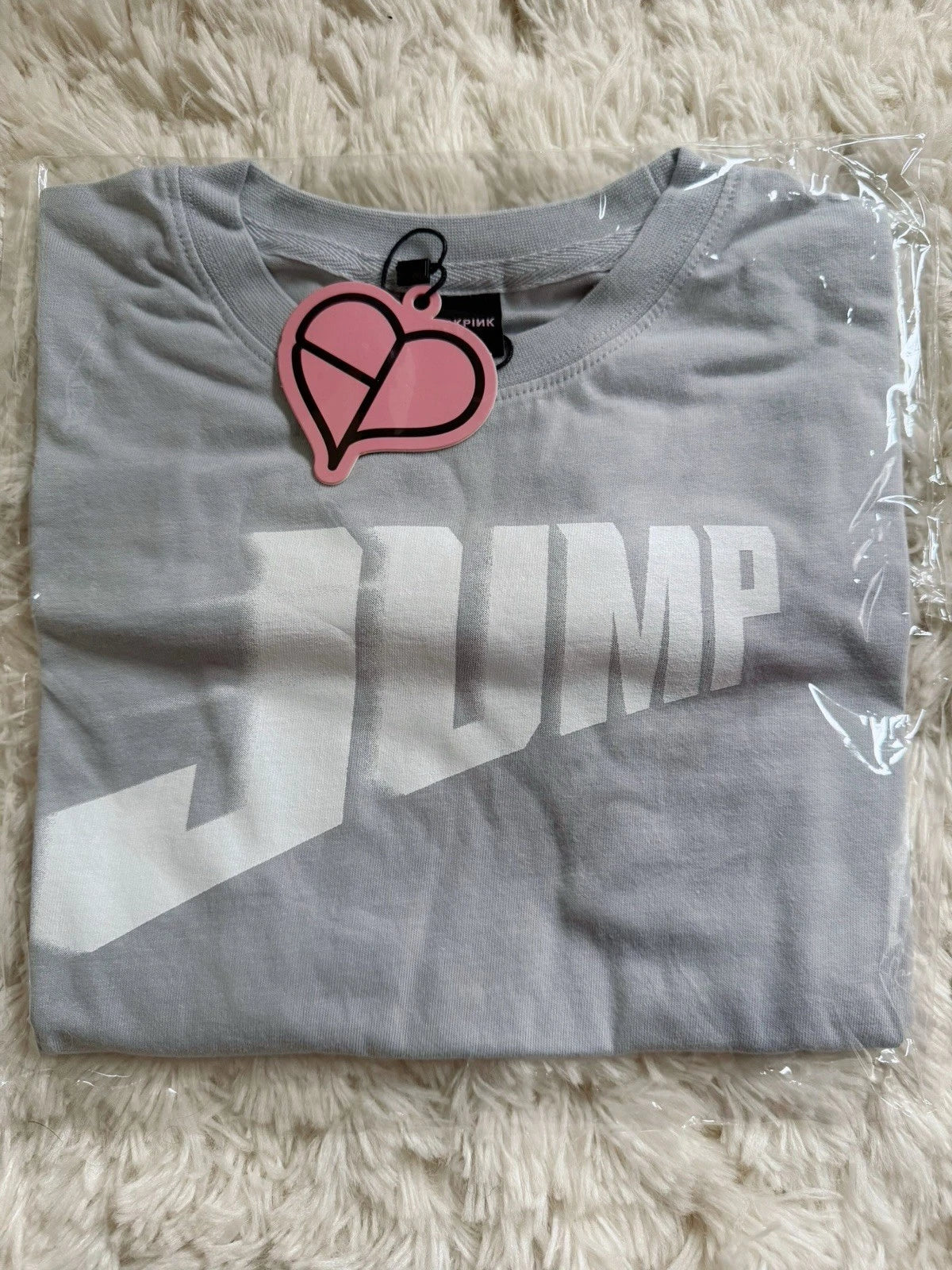 Blackpink Jump Grey Slim Crop T-shirt