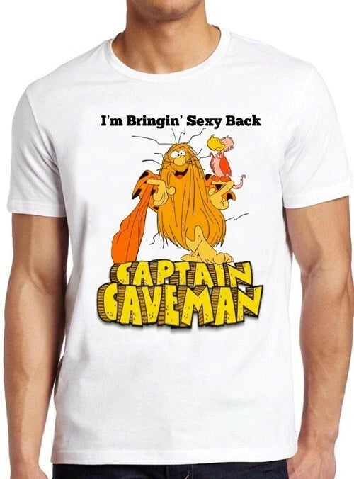Captain Caveman Animated 80s TV Show Cartoon Kids Cool Gift Tee T Shirt M344