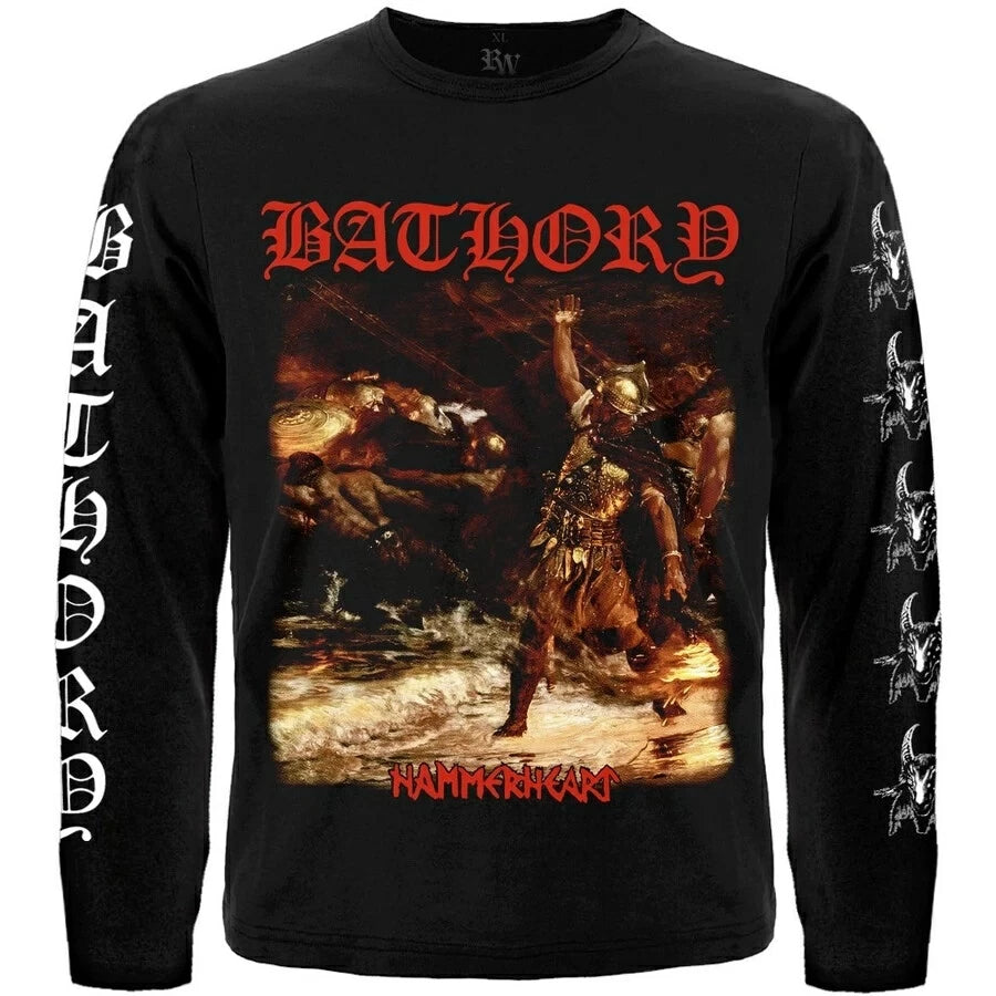 Bathory "Hammerheart" Long Sleeve Black T-Shirt mayhem Amon Amarth