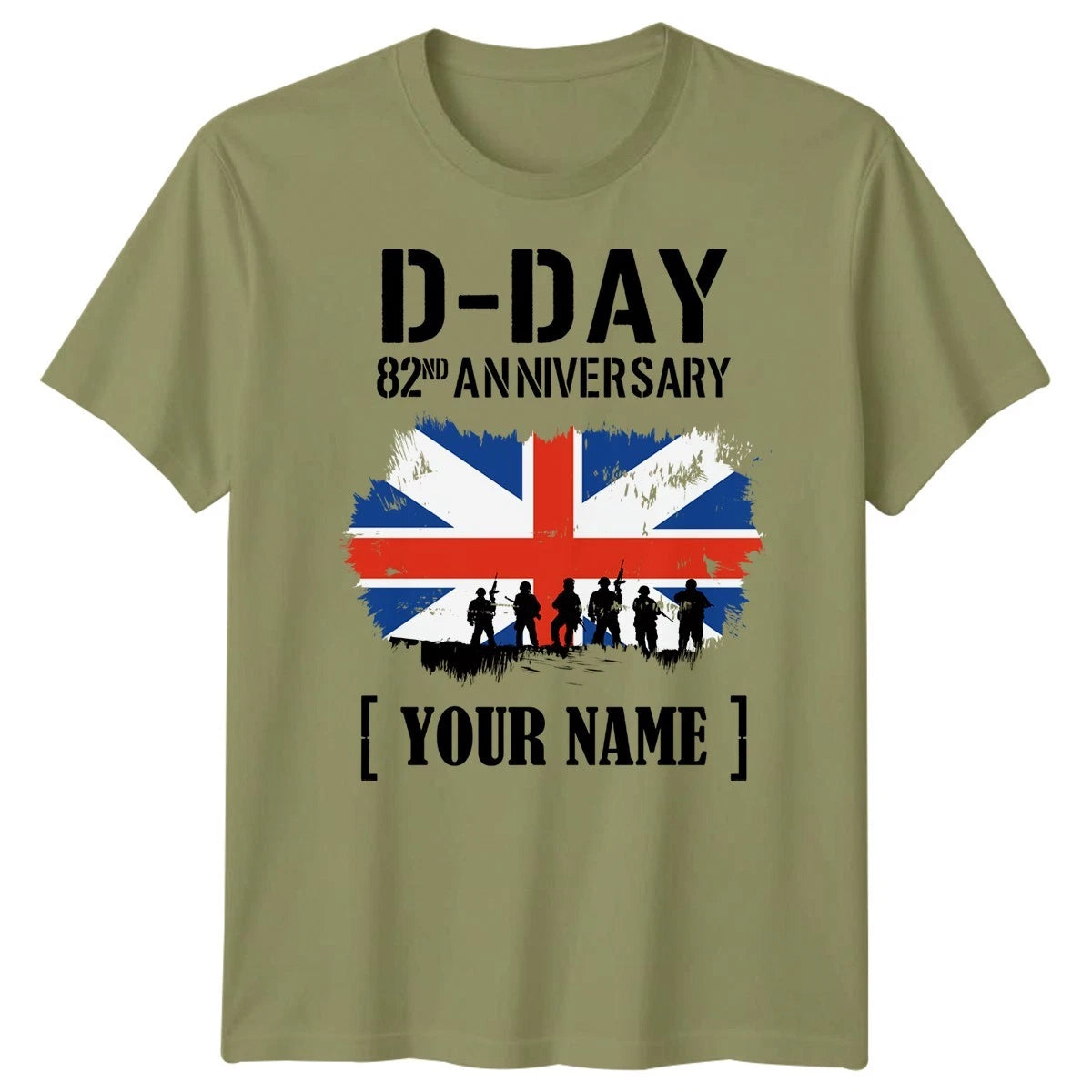 Union Jack Personalised Family D-Day T-Shirt Tee 1944 World War II Normandy #DD