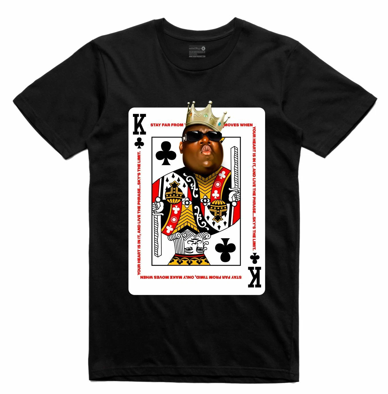 NEW Streetwear on Demand DECK OF CARDS NOTORIOUS BLACK Tee Shirt SMALL-3XLARGE