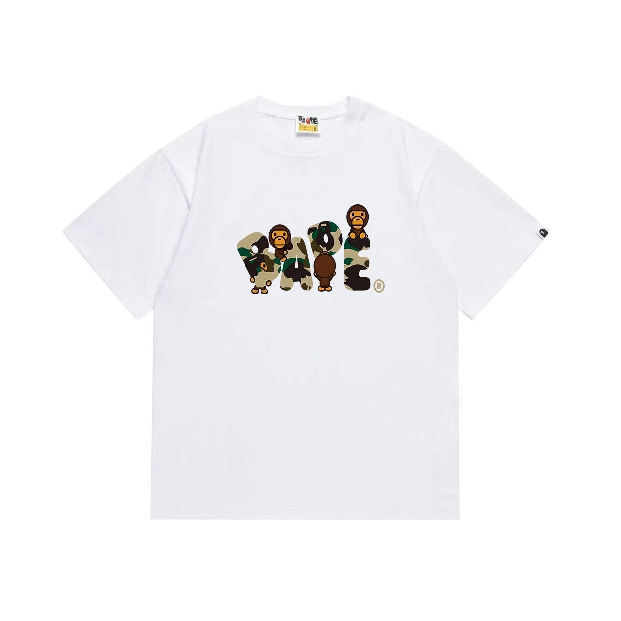 A Bathing Ape tshirt Bape tee White/Black S/M/L/XL/XXL New