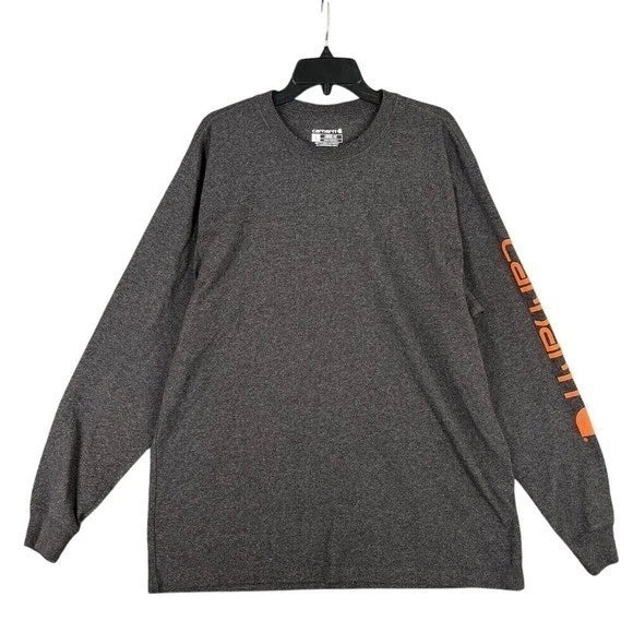 Carhartt Loose Fit Shirt Men L Workwear Logo Graphic Crew Utility Labor