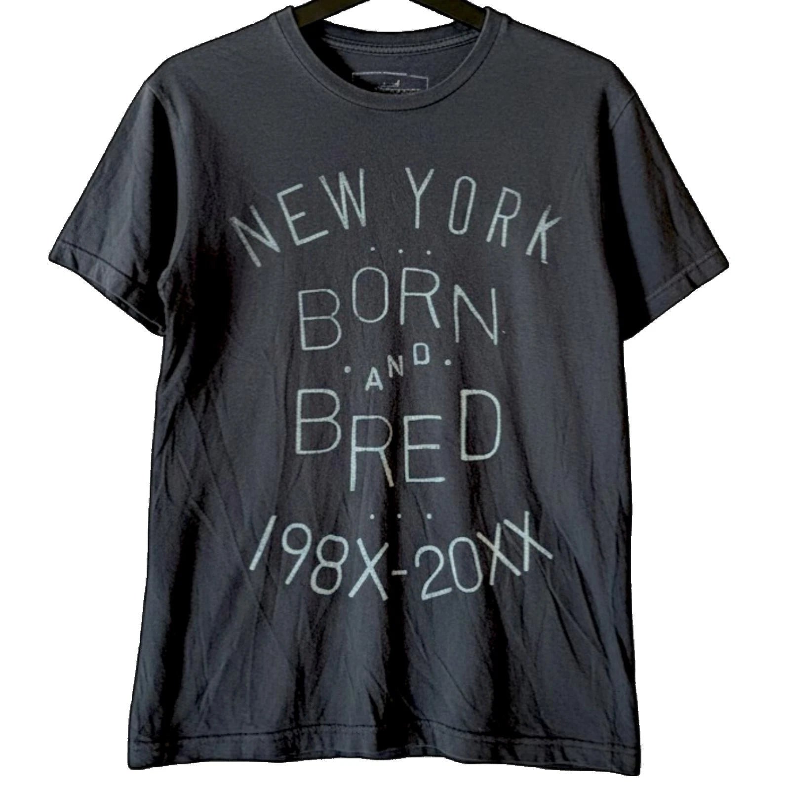 Born & Bred New York Millennial T-Shirt Small S Black Cotton Local Streetwear