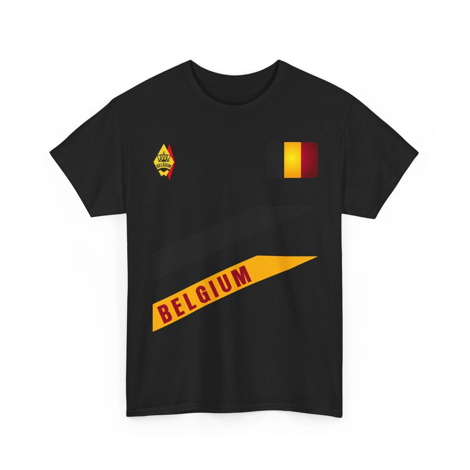 Belgium Soccer T-Shirt, Belgian Flag Soccer Fans Women Men Shirt