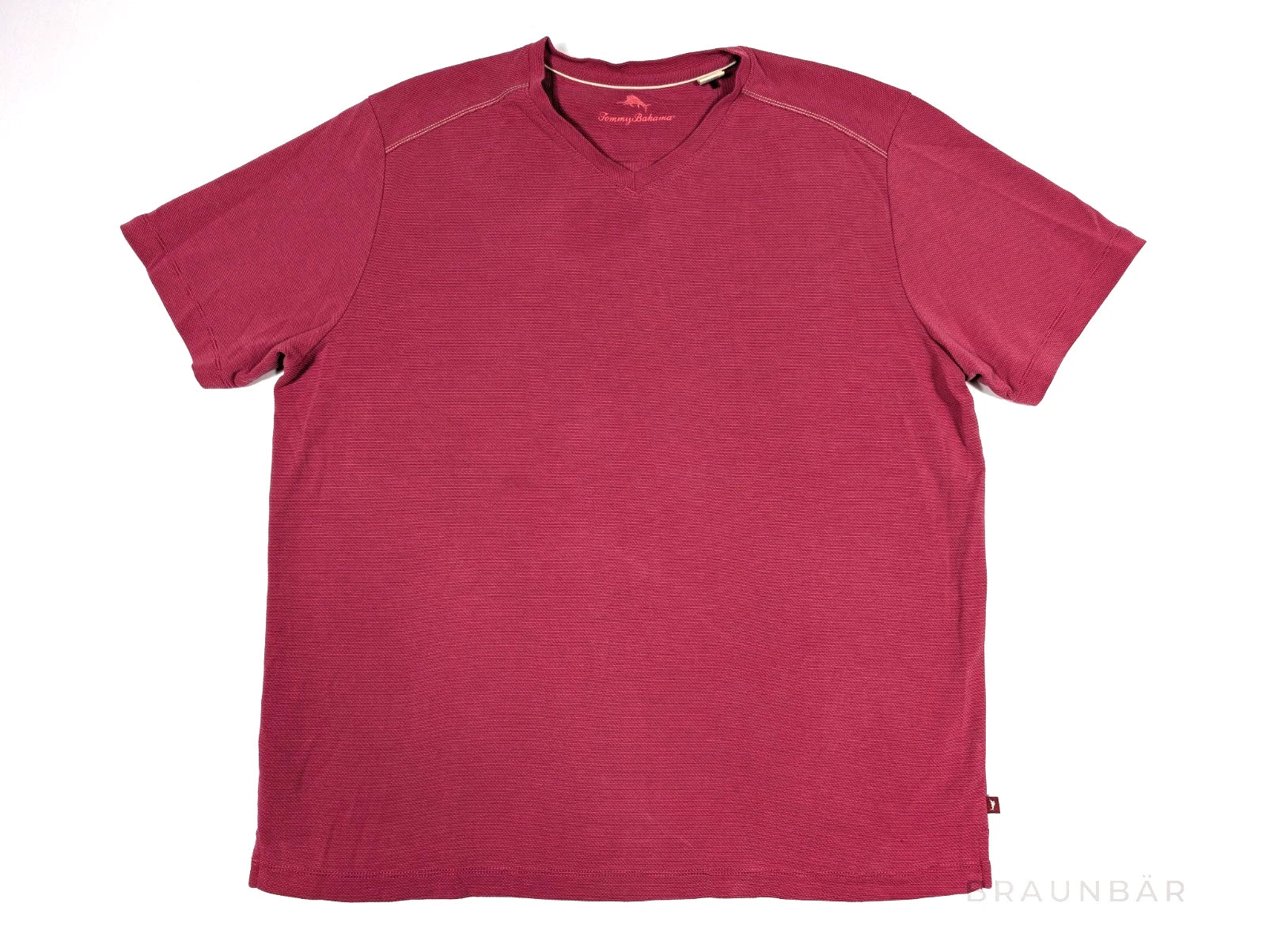 Tommy Bahama Men XLT Shirt Maroon Burgundy Micro Stripe Premium Modal Blend Tee