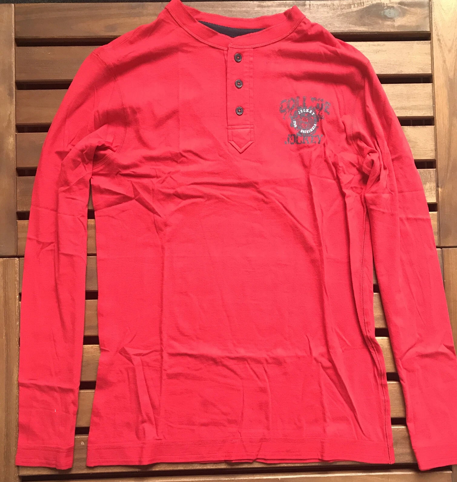 Jockey Men's USA Originals Long Shirt - Red - Medium - 54016H-310