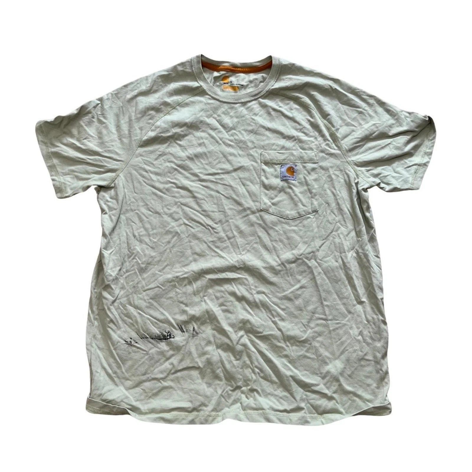 Vintage Light Green Carhartt T Shirt Skate Workwear Casual Active Tee