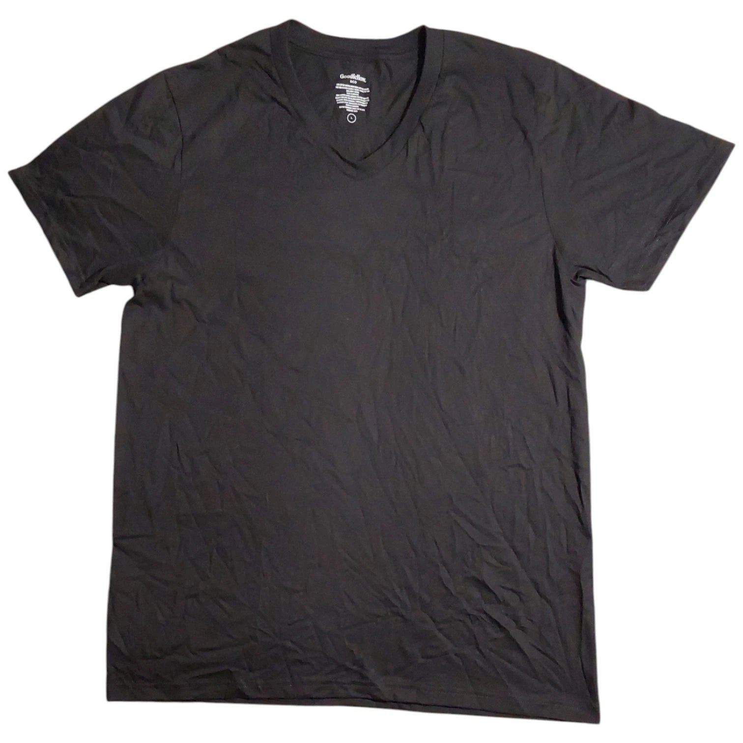 Goodfellow & Co Men's Size L Black V-Neck Comfort Short Sleeve T-Shirt FREE S&H