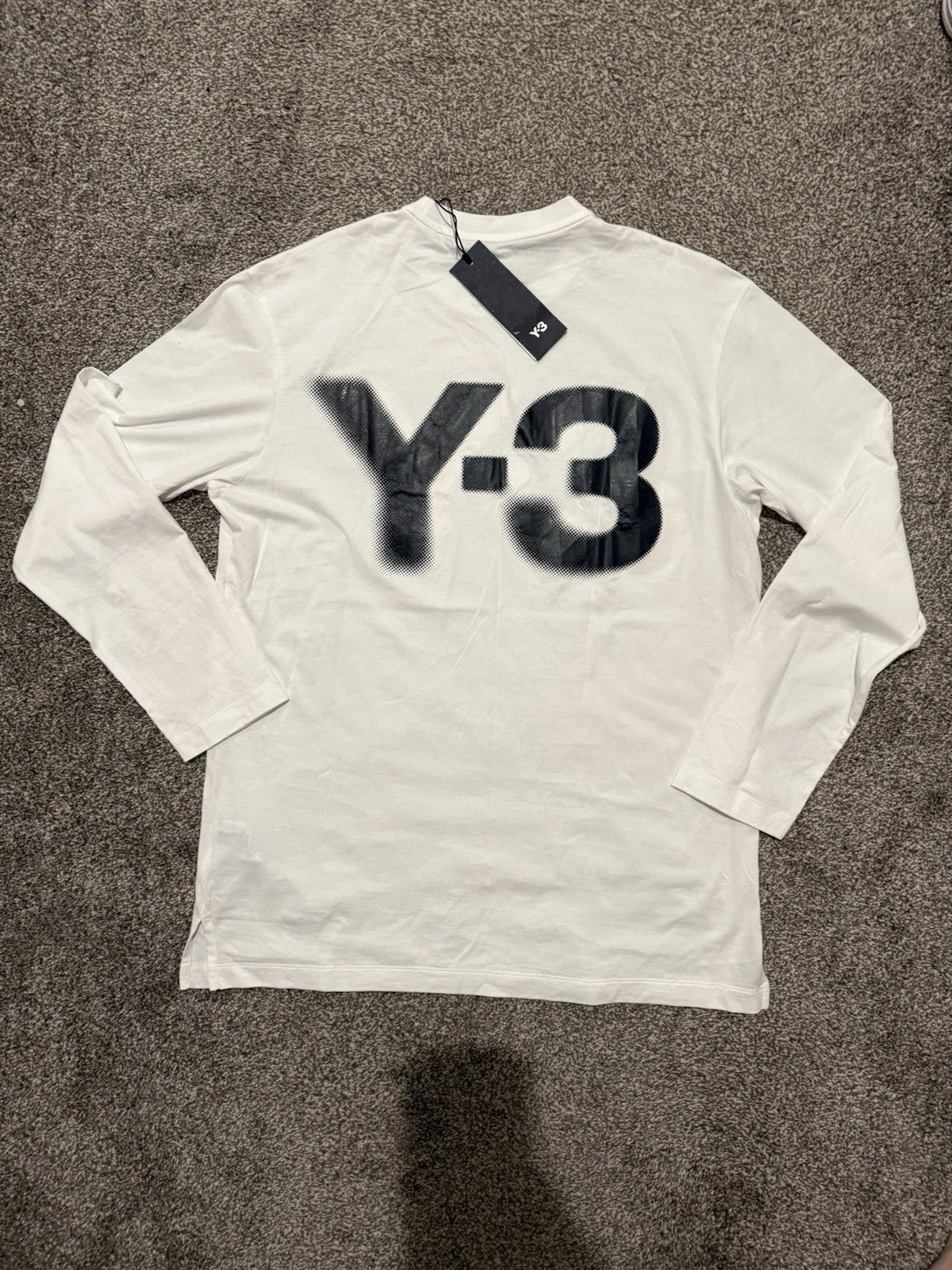 adidas Y-3 Yohji Yamamoto Long Sleeve Logo Tee 2024 New With Tags Size Small