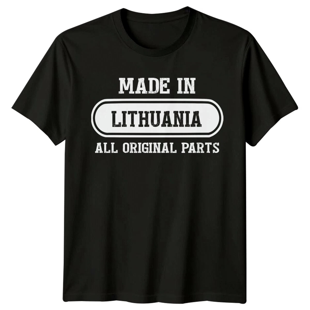 Made In Lithuania All Original Parts Mens T-Shirt Travel Tee