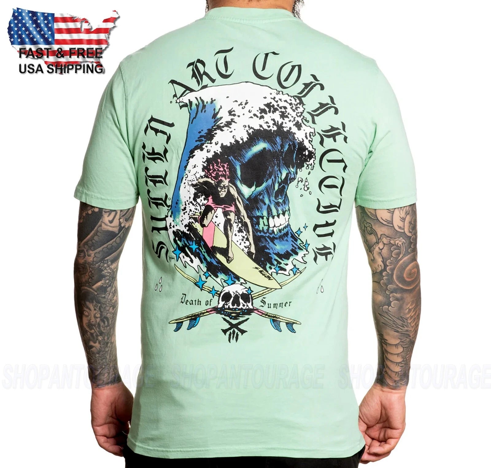 Sullen Art Collective Death Swell Premium SCM6308 T-Shirt For Men