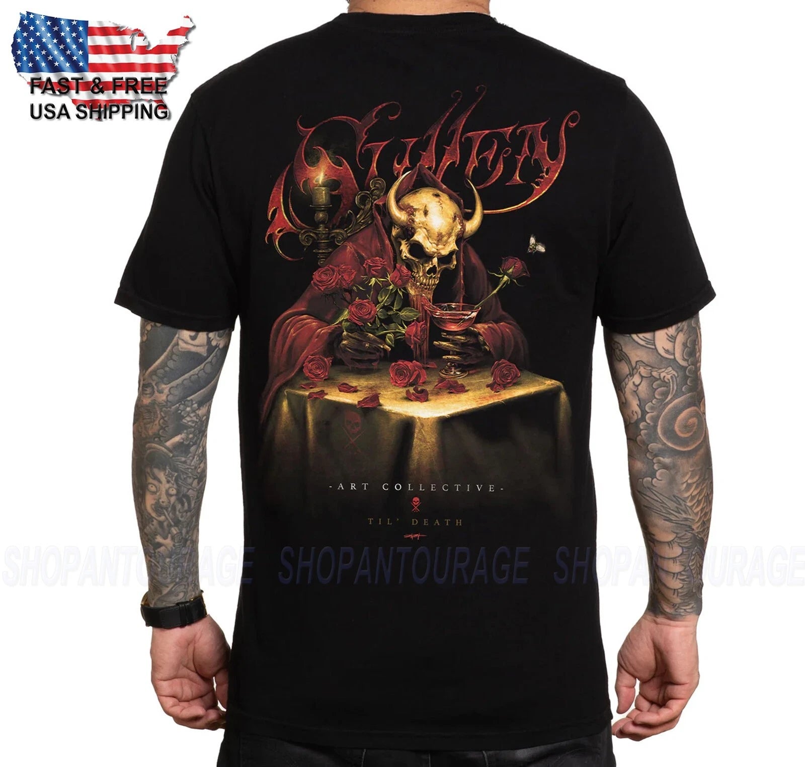 Sullen Art Collective Til Death Premium Fit SCM6879 T-Shirt for Men