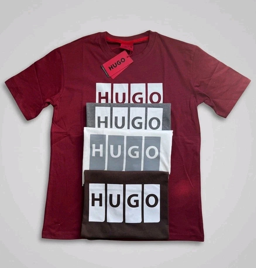 Hugo Graphic Print Men's T-shirt Crew Neck Regular Size
