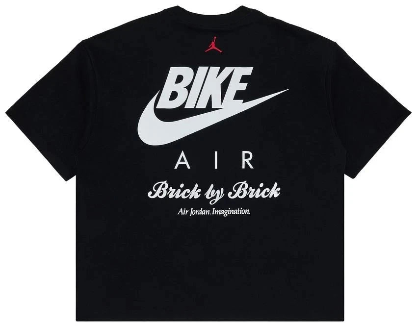 Mens S-XXL Nike Jordan x Nigel Sylvester Bike Air T-Shirt Black "Brick by Brick"