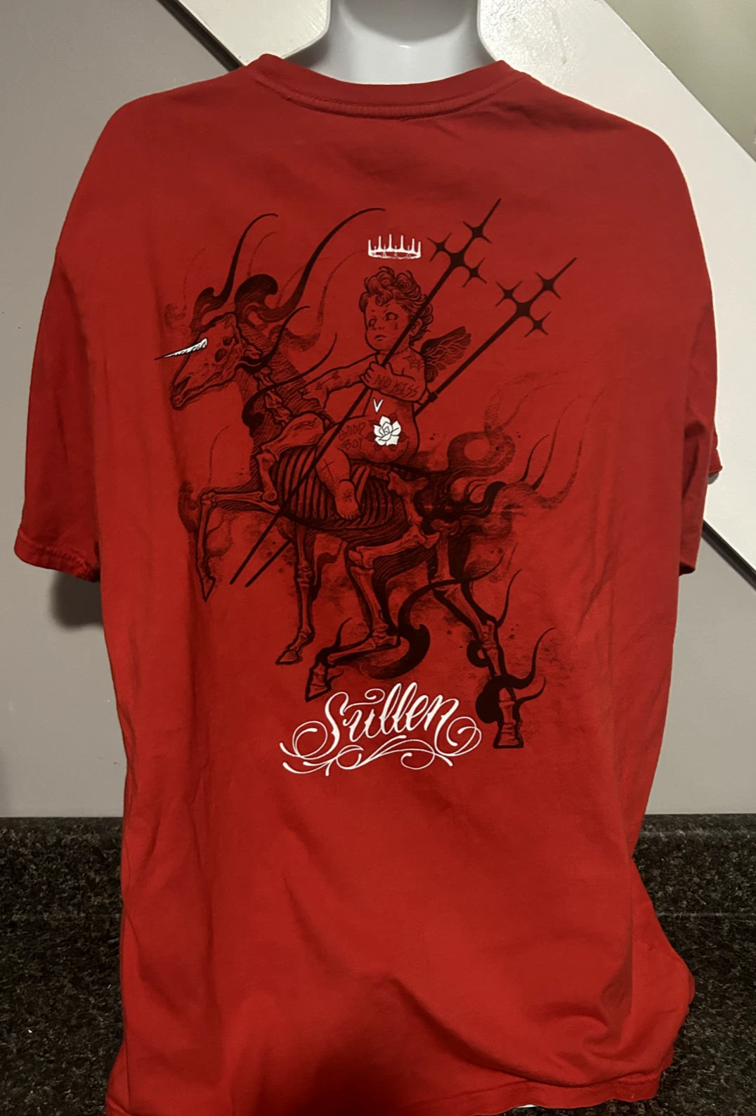 Sullen Tattoo Art Premium Collective Short Sleeve Men`s T-shirt 2 XL Cupid Red