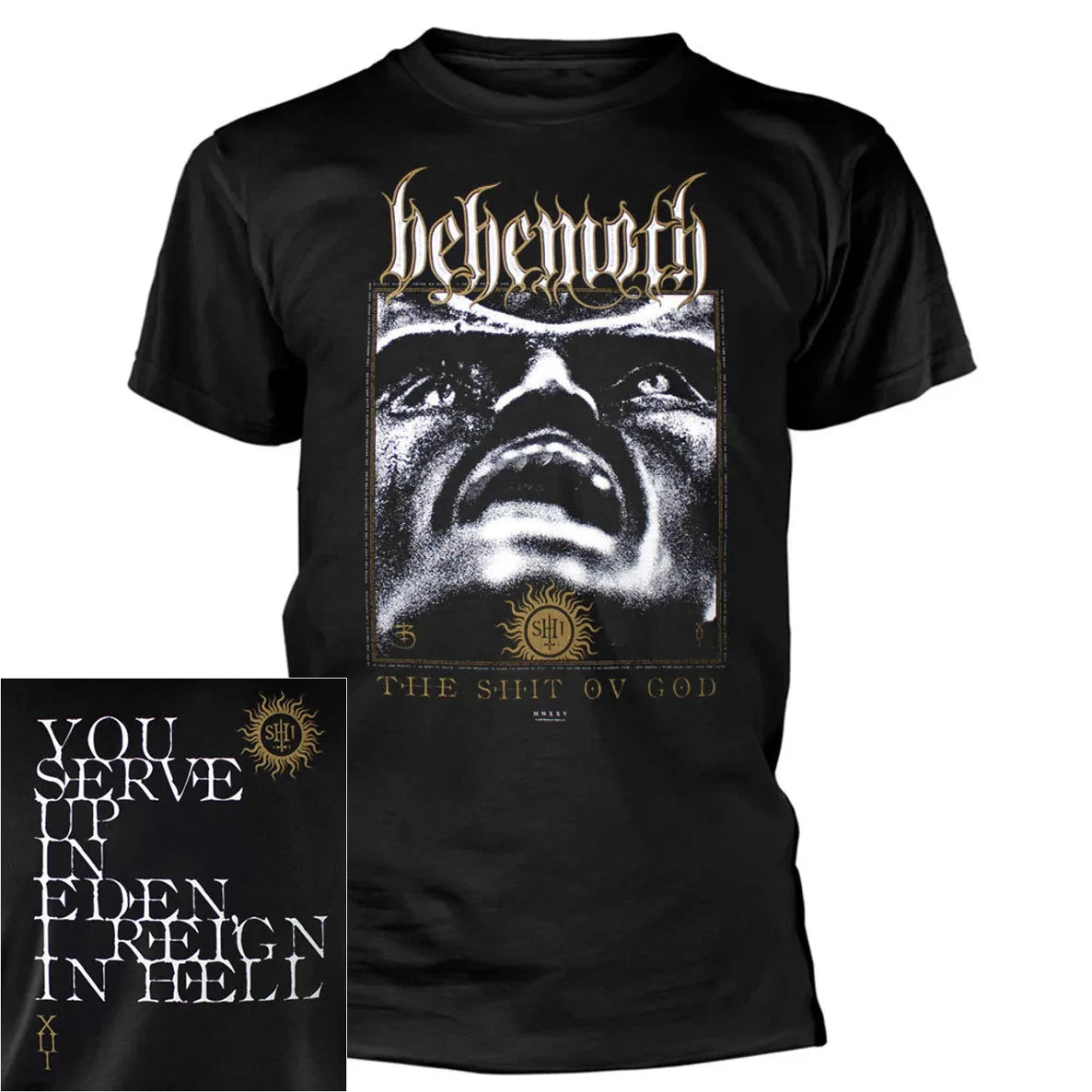 Behemoth The Shit Ov God Reign In Hell Shirt S-XXL Tshirt Official Band T-Shirt